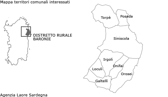 Mappa Distretto rurale Baronie