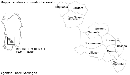 Mappa Distretto rurale Campidano
