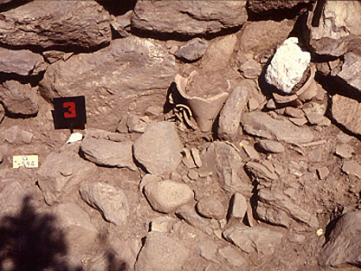 Nuraghe Bau Nuraxi di Triei: fase di riutilizzo in età romana. 