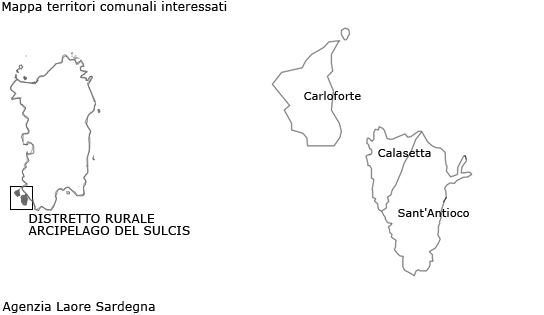 Mappa Distretto rurale Arcipelago del Sulcis