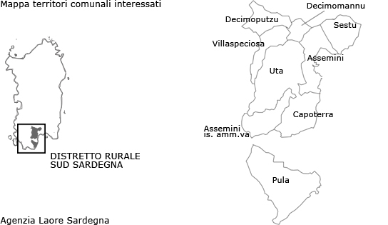Mappa Distretto rurale Sud Sardegna